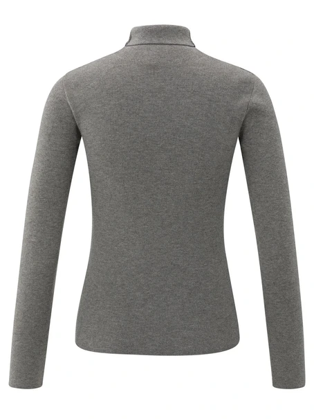 YAYA Ribbed top with turtleneck