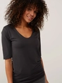 YAYA Round V-neck top