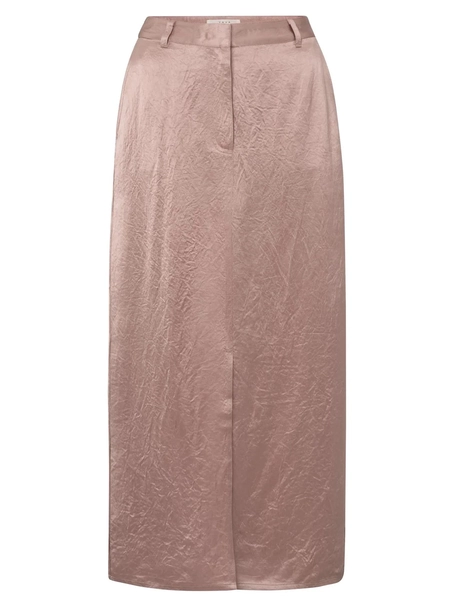 YAYA Satin midi skirt