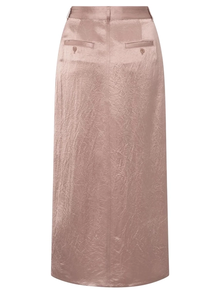 YAYA Satin midi skirt