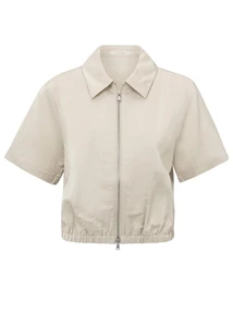 YAYA Satin shortsleeve jacket