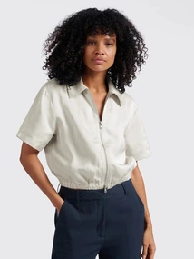 YAYA Satin shortsleeve jacket