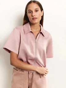 YAYA Satin shortsleeve jacket