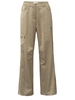 YAYA Satin wide leg trousers with c