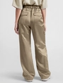 YAYA Satin wide leg trousers with c