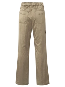 YAYA Satin wide leg trousers with c