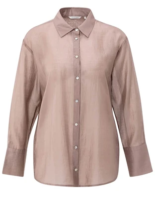 YAYA Sheer blouse with back slit