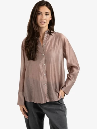 YAYA Sheer blouse with back slit