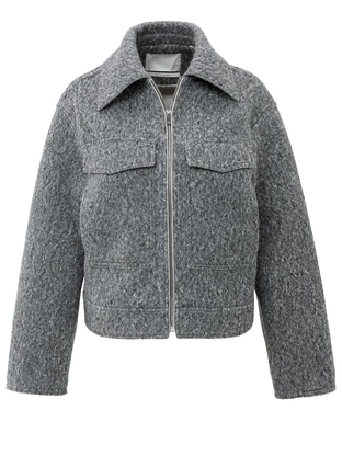 YAYA Short oversized boucle jacket