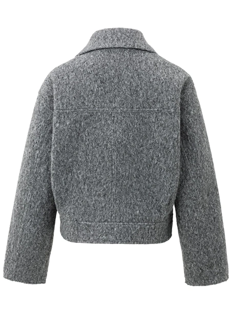 YAYA Short oversized boucle jacket