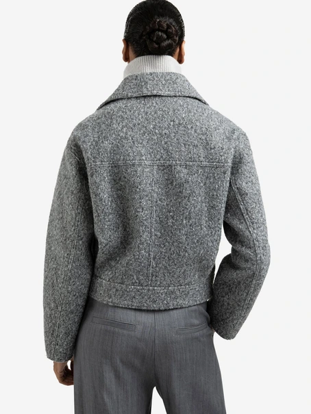 YAYA Short oversized boucle jacket