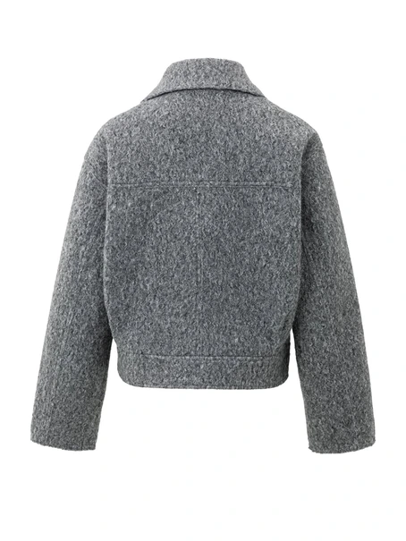 YAYA Short oversized boucle jacket