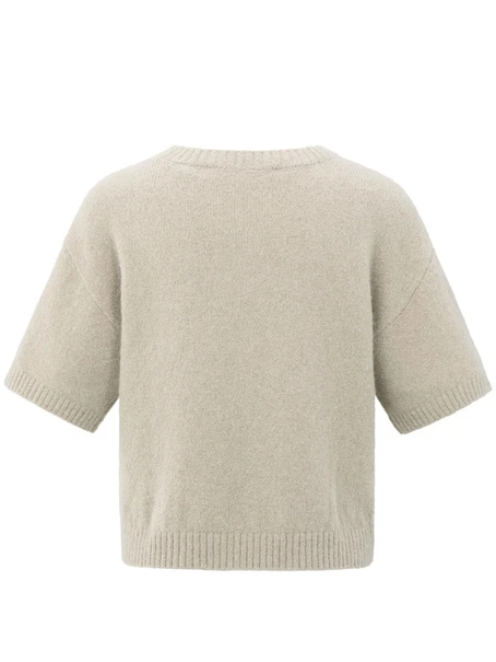 YAYA Short sleeve sweater with artw