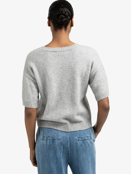 YAYA Short sleeve sweater with artw