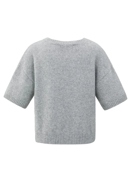 YAYA Short sleeve sweater with artw