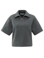 YAYA Short sleeve sweater with coll