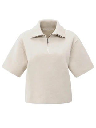 YAYA Short sleeve sweater with coll