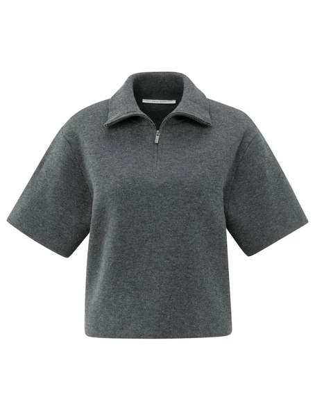 YAYA Short sleeve sweater with coll