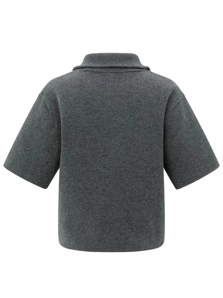 YAYA Short sleeve sweater with coll