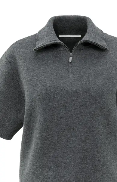 YAYA Short sleeve sweater with coll