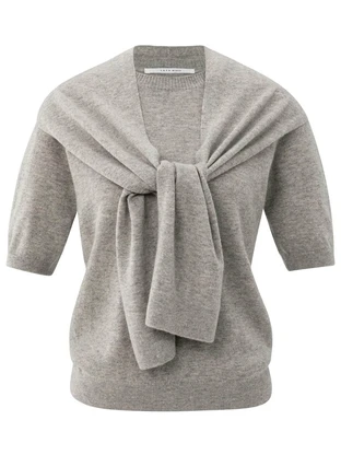 YAYA Short sleeve sweater with fake