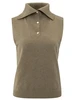 YAYA Sleeveless sweater with collar