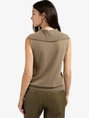 YAYA Sleeveless sweater with collar