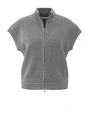 YAYA Sleeveless zip-up cardigan