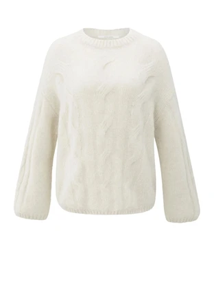YAYA Soft cable knit sweater
