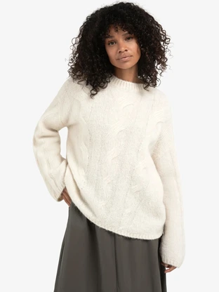 YAYA Soft cable knit sweater