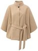 YAYA Soft woven poncho with collar