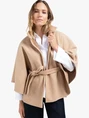 YAYA Soft woven poncho with collar
