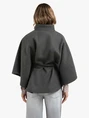YAYA Soft woven poncho with collar