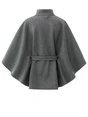 YAYA Soft woven poncho with collar