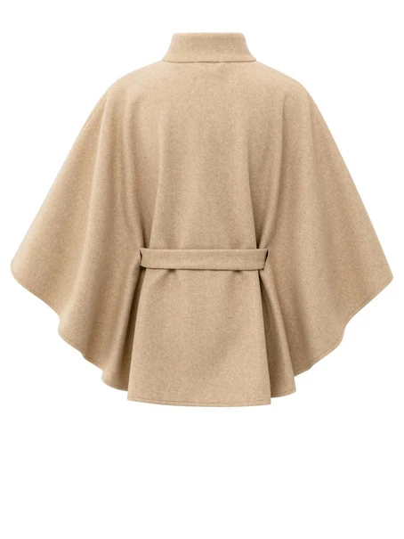 YAYA Soft woven poncho with collar