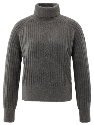 YAYA Sweater with cable detail