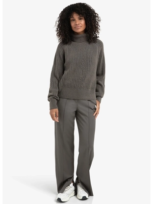 YAYA Sweater with cable detail