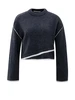 YAYA Sweater with contrast lines