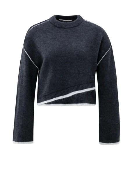 YAYA Sweater with contrast lines