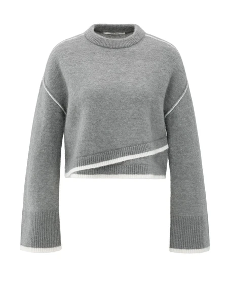 YAYA Sweater with contrast lines