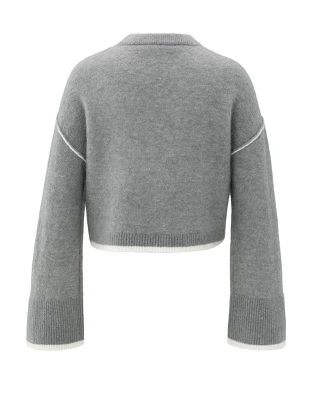 YAYA Sweater with contrast lines