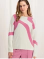 YAYA Sweater with jacquard 01-000310-401