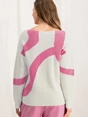 YAYA Sweater with jacquard 01-000310-401