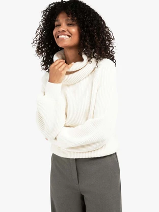 YAYA Sweater with wide collar