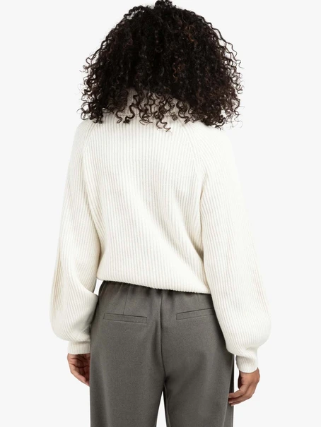 YAYA Sweater with wide collar