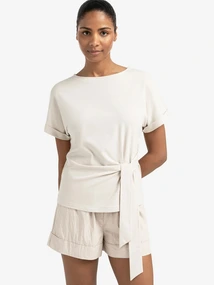 YAYA T-shirt with knotted detail