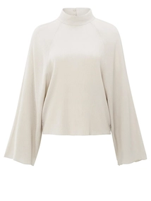 YAYA Textured raglan top