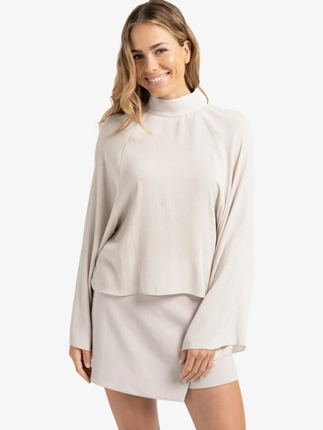 YAYA Textured raglan top