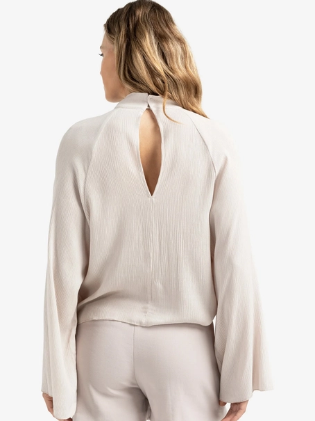 YAYA Textured raglan top