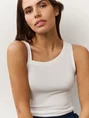 YAYA Top with asymmetric neckline